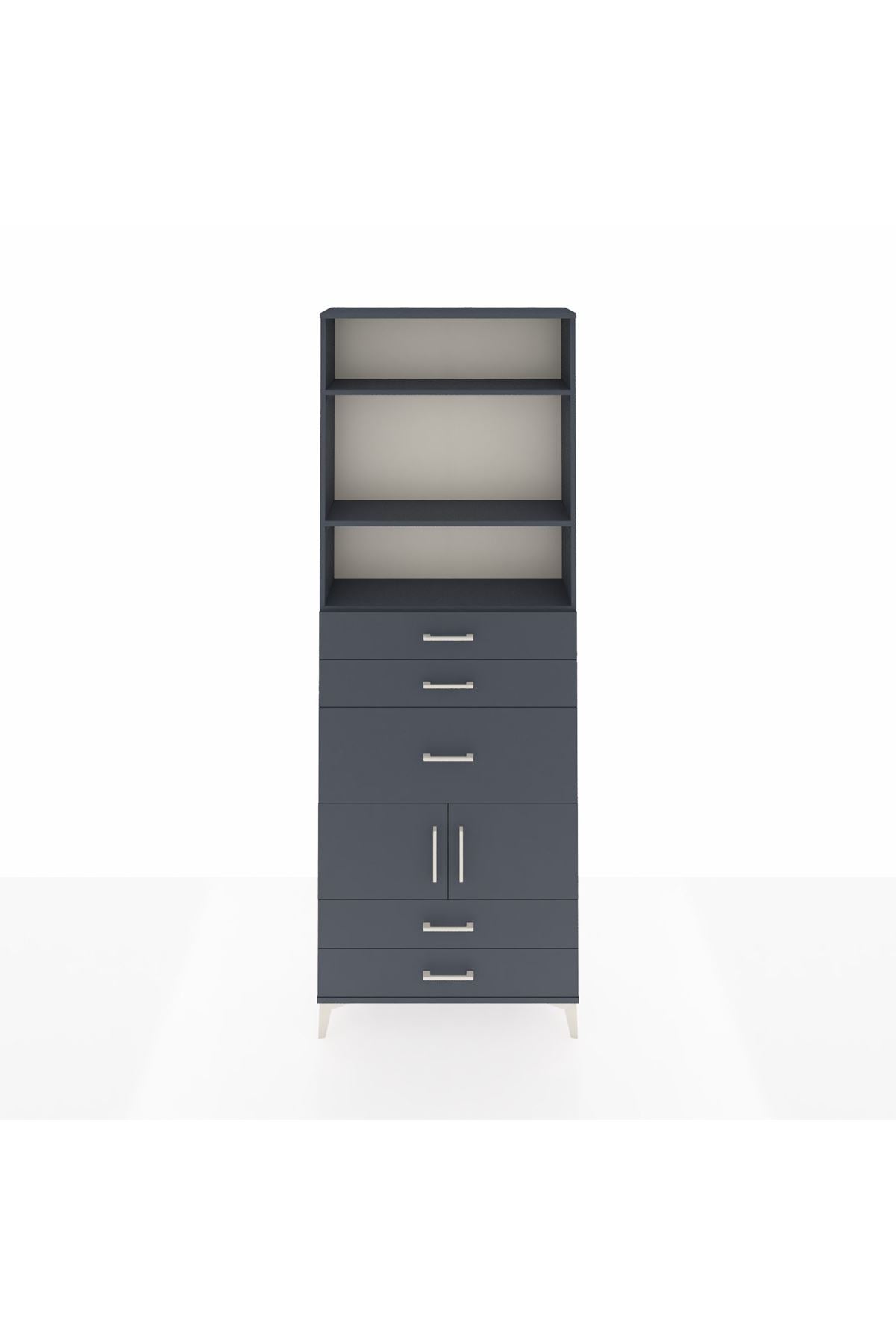 Arges Dolap 4 Raflı 5 Çekmeceli 2 Kapaklı 88x30x243 - S33M102V5A
