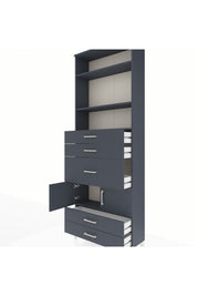 Arges Dolap 4 Raflı 5 Çekmeceli 2 Kapaklı 88x30x243 - S33M102V5A