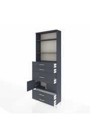 Arges Dolap 4 Raflı 5 Çekmeceli 2 Kapaklı 88x30x243 - S33M102V5A