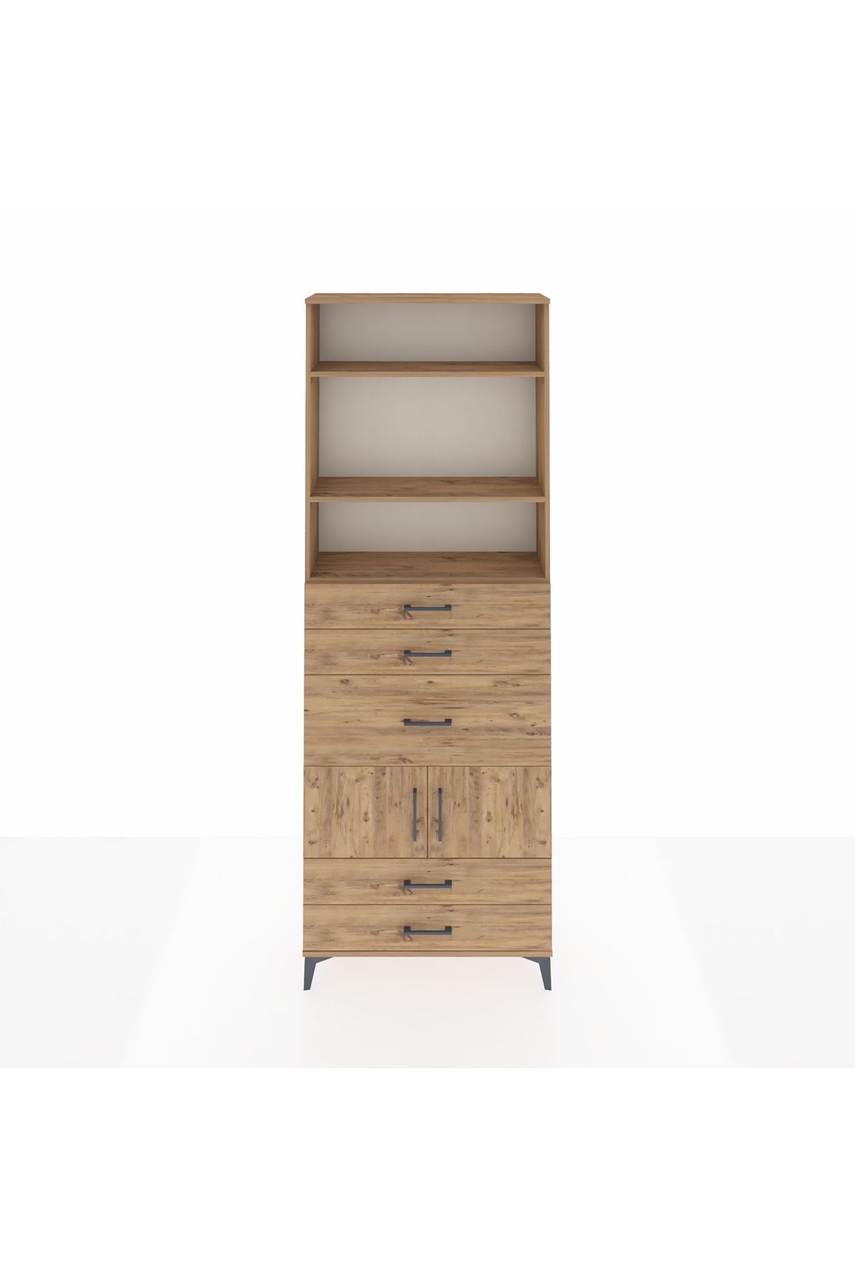 Arges Dolap 4 Raflı 5 Çekmeceli 2 Kapaklı 88x30x243 - S33M102V9A