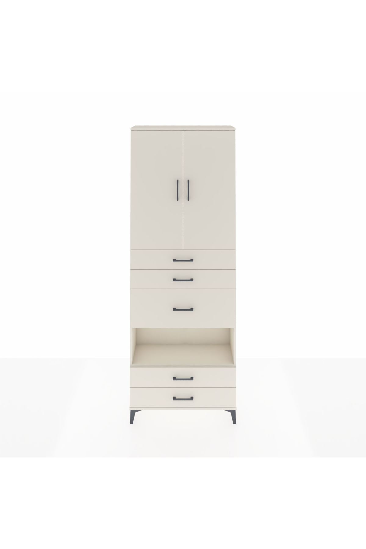 Arges Dolap 4 Raflı 5 Çekmeceli 2 Kapaklı 88x30x243 - S33M103V1A