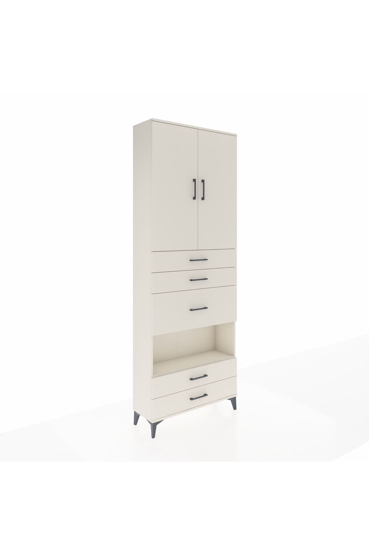 Arges Dolap 4 Raflı 5 Çekmeceli 2 Kapaklı 88x30x243 - S33M103V1A
