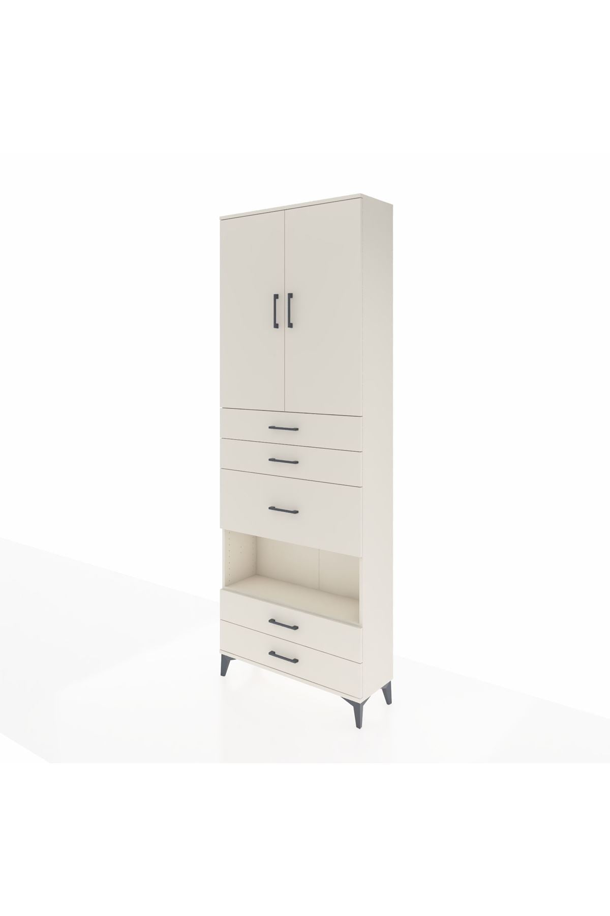 Arges Dolap 4 Raflı 5 Çekmeceli 2 Kapaklı 88x30x243 - S33M103V1A