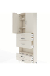 Arges Dolap 4 Raflı 5 Çekmeceli 2 Kapaklı 88x30x243 - S33M103V1A