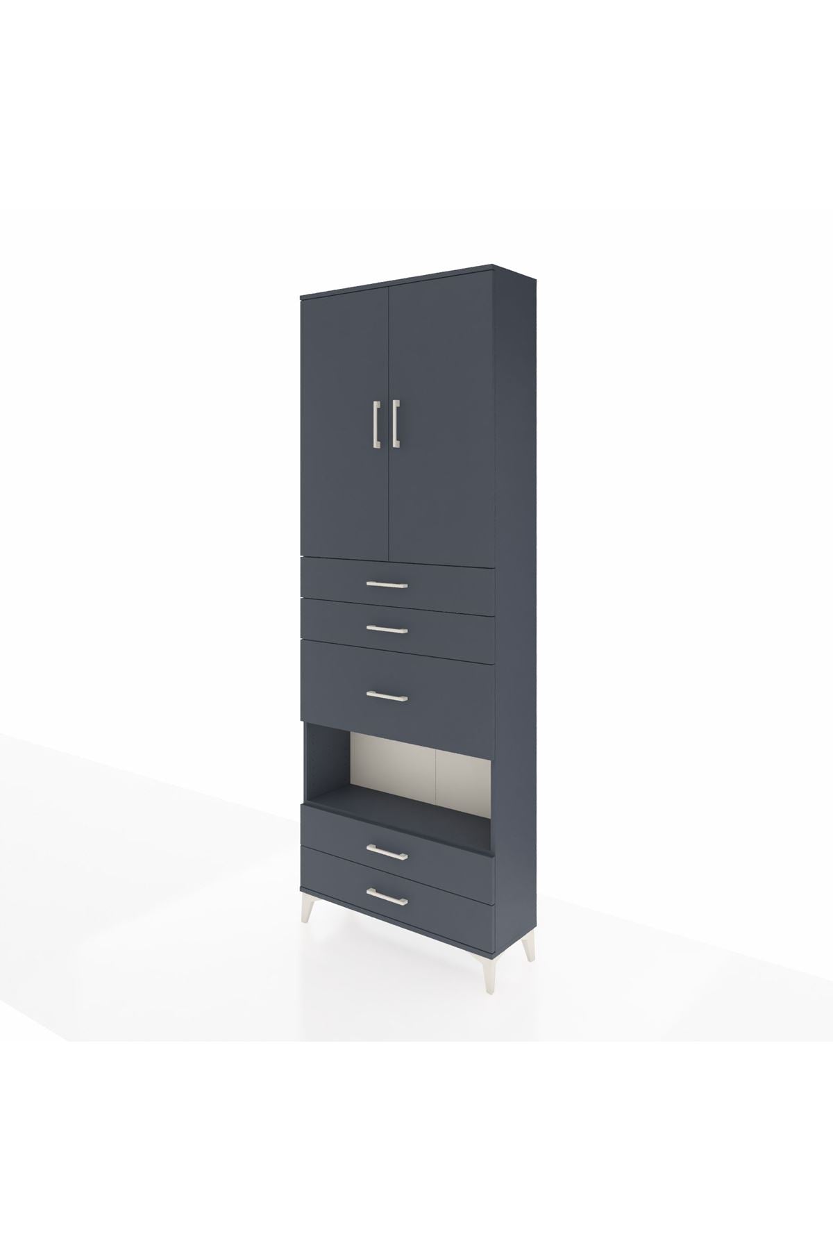 Arges Dolap 4 Raflı 5 Çekmeceli 2 Kapaklı 88x30x243 - S33M103V5A
