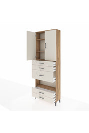 Arges Dolap 4 Raflı 5 Çekmeceli 2 Kapaklı 88x30x243 - S33M103V7A