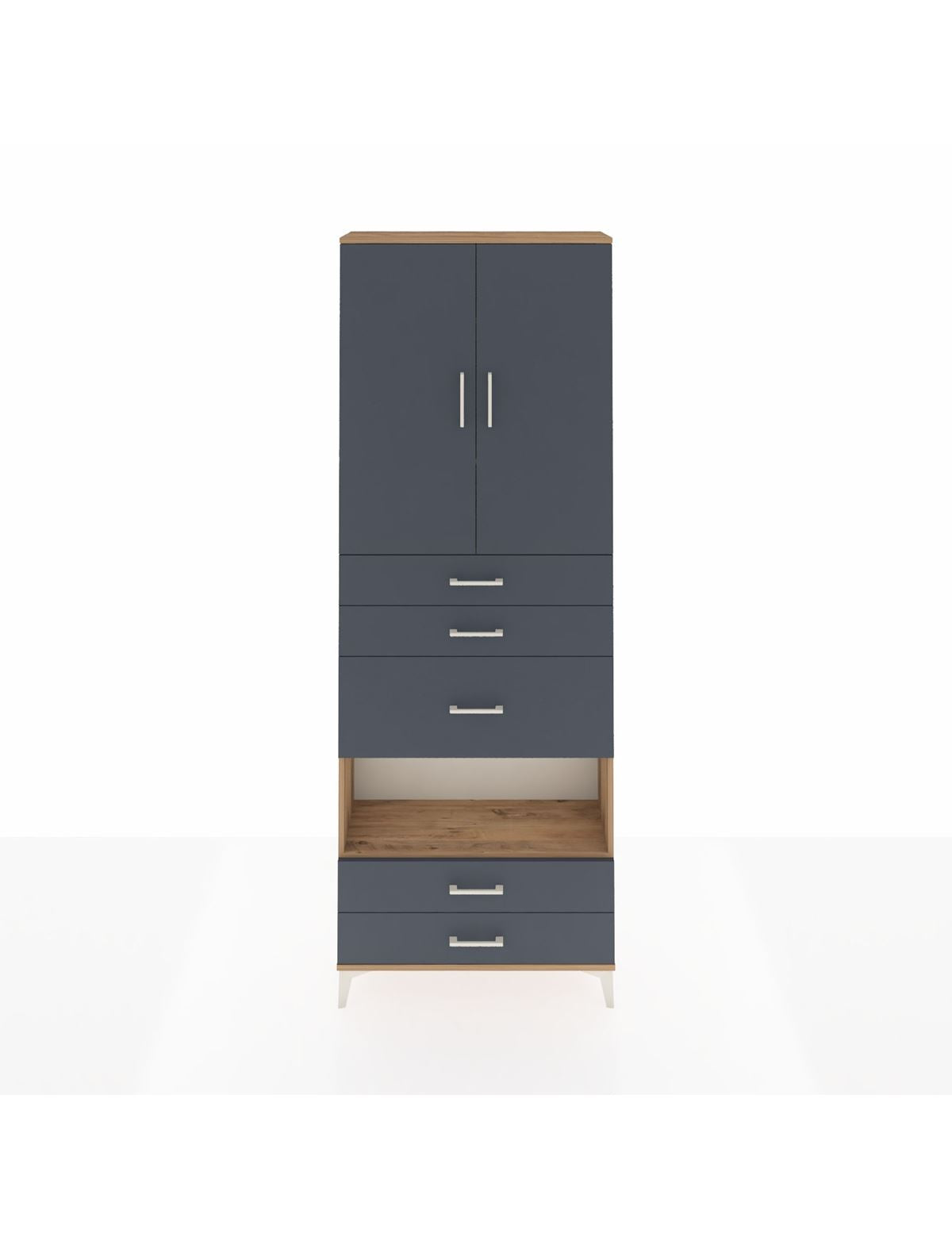 Arges Dolap 4 Raflı 5 Çekmeceli 2 Kapaklı 88x30x243 - S33M103V8A