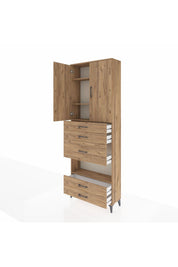 Arges Dolap 4 Raflı 5 Çekmeceli 2 Kapaklı 88x30x243 - S33M103V9A