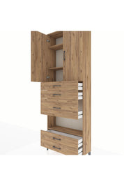 Arges Dolap 4 Raflı 5 Çekmeceli 2 Kapaklı 88x30x243 - S33M103V9A
