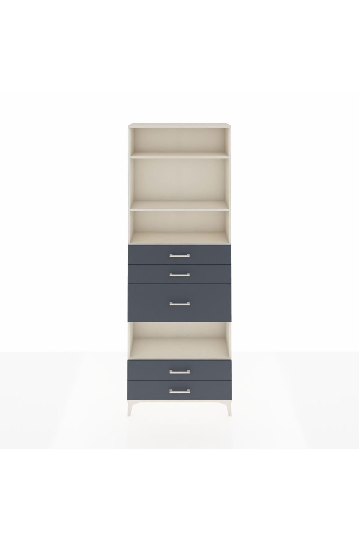 Arges Dolap 4 Raflı 5 Çekmeceli 88x30x243 - S33M104V2A