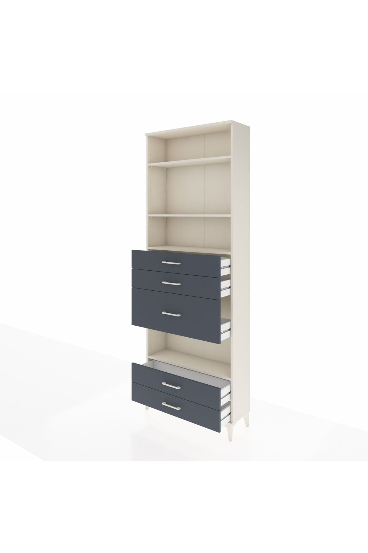 Arges Dolap 4 Raflı 5 Çekmeceli 88x30x243 - S33M104V2A