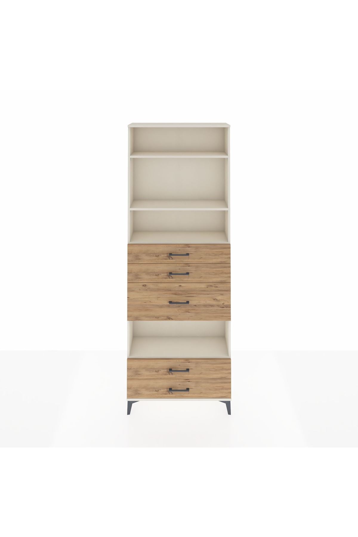 Arges Dolap 4 Raflı 5 Çekmeceli 88x30x243 - S33M104V3A
