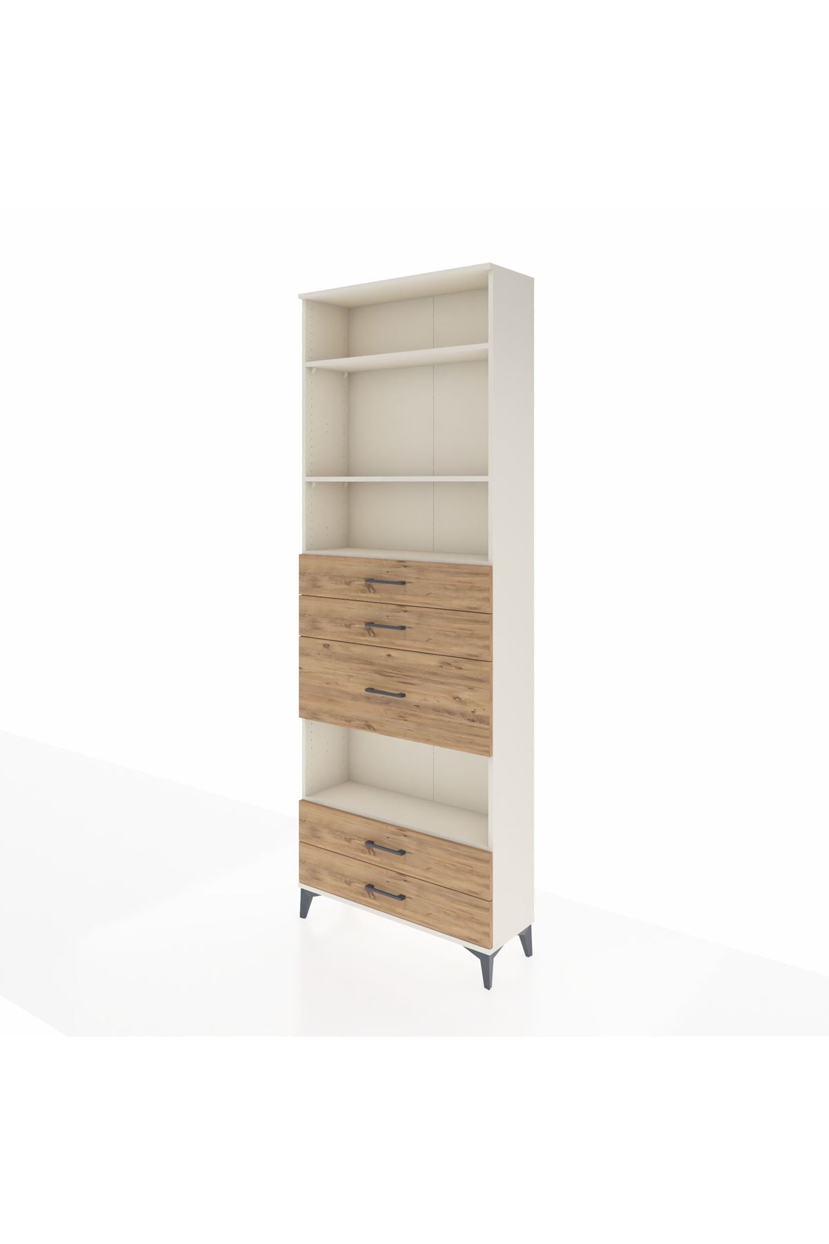 Arges Dolap 4 Raflı 5 Çekmeceli 88x30x243 - S33M104V3A