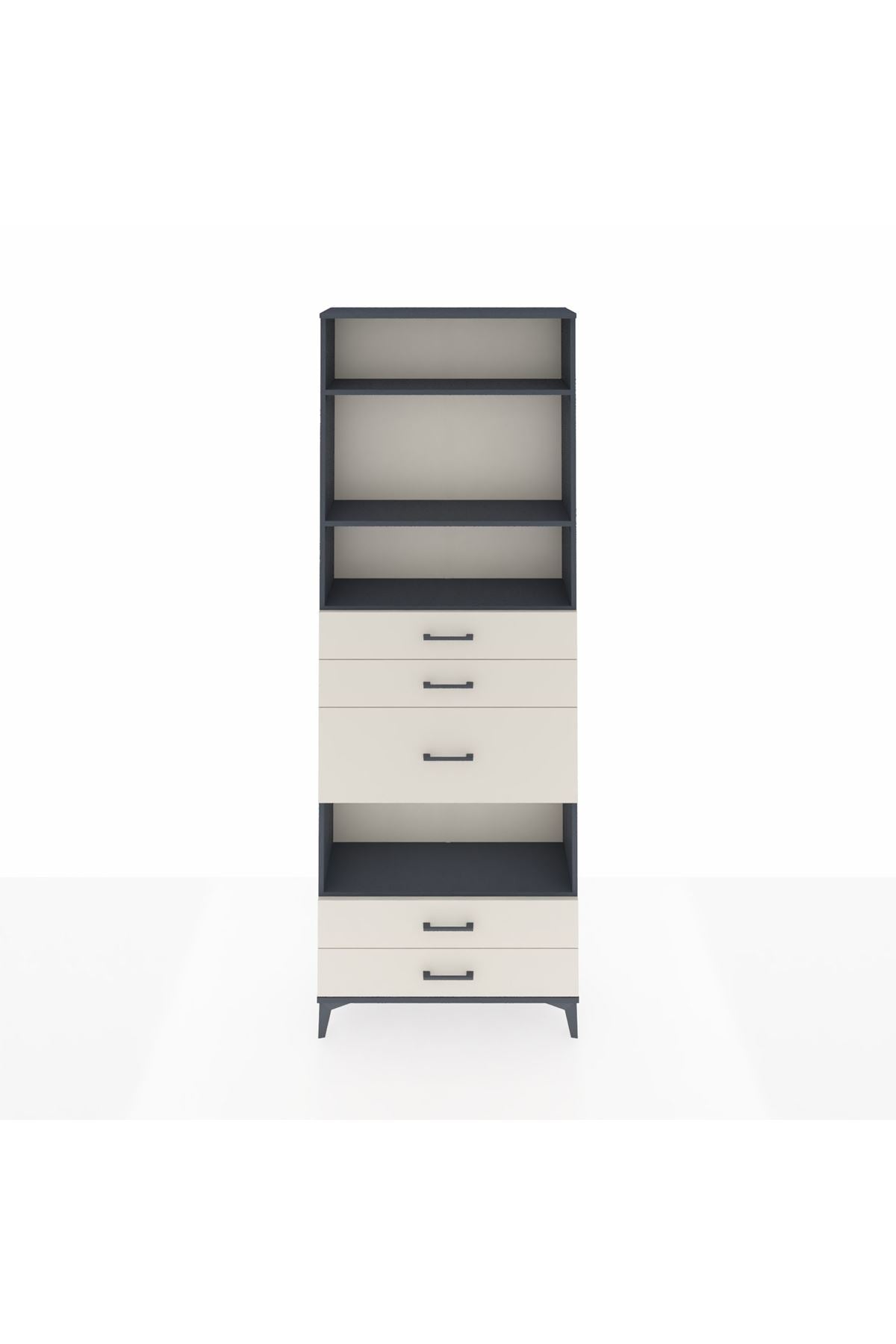 Arges Dolap 4 Raflı 5 Çekmeceli 88x30x243 - S33M104V4A
