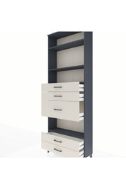 Arges Dolap 4 Raflı 5 Çekmeceli 88x30x243 - S33M104V4A
