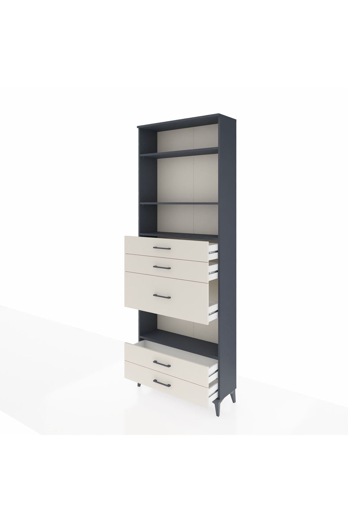 Arges Dolap 4 Raflı 5 Çekmeceli 88x30x243 - S33M104V4A