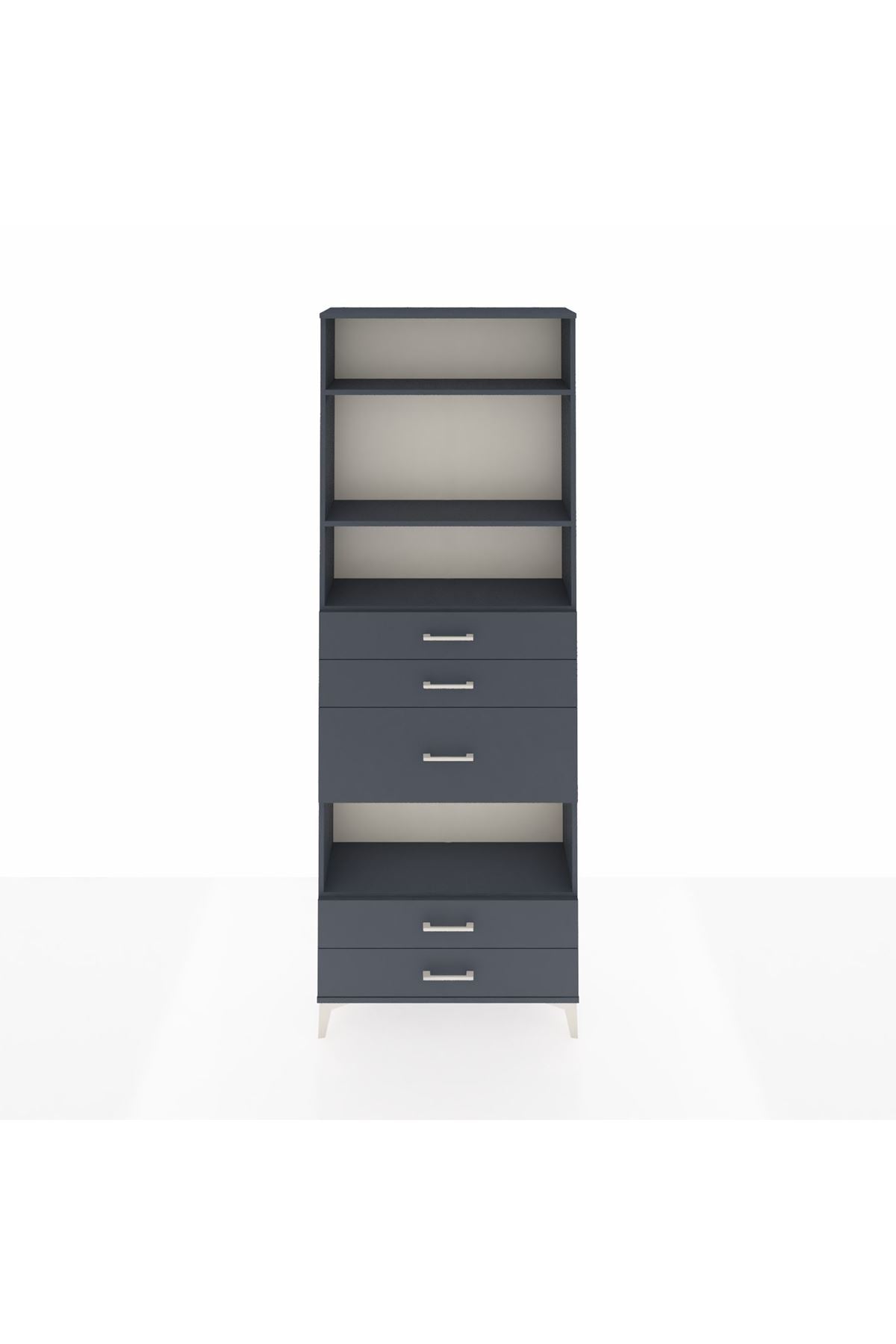 Arges Dolap 4 Raflı 5 Çekmeceli 88x30x243 - S33M104V5A