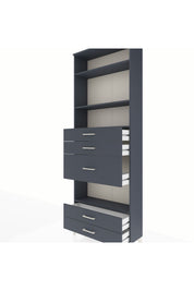 Arges Dolap 4 Raflı 5 Çekmeceli 88x30x243 - S33M104V5A