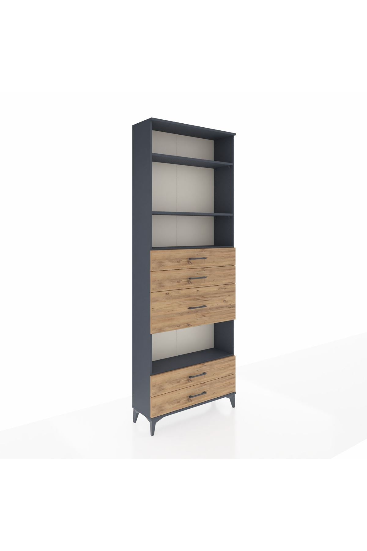 Arges Dolap 4 Raflı 5 Çekmeceli 88x30x243 - S33M104V6A