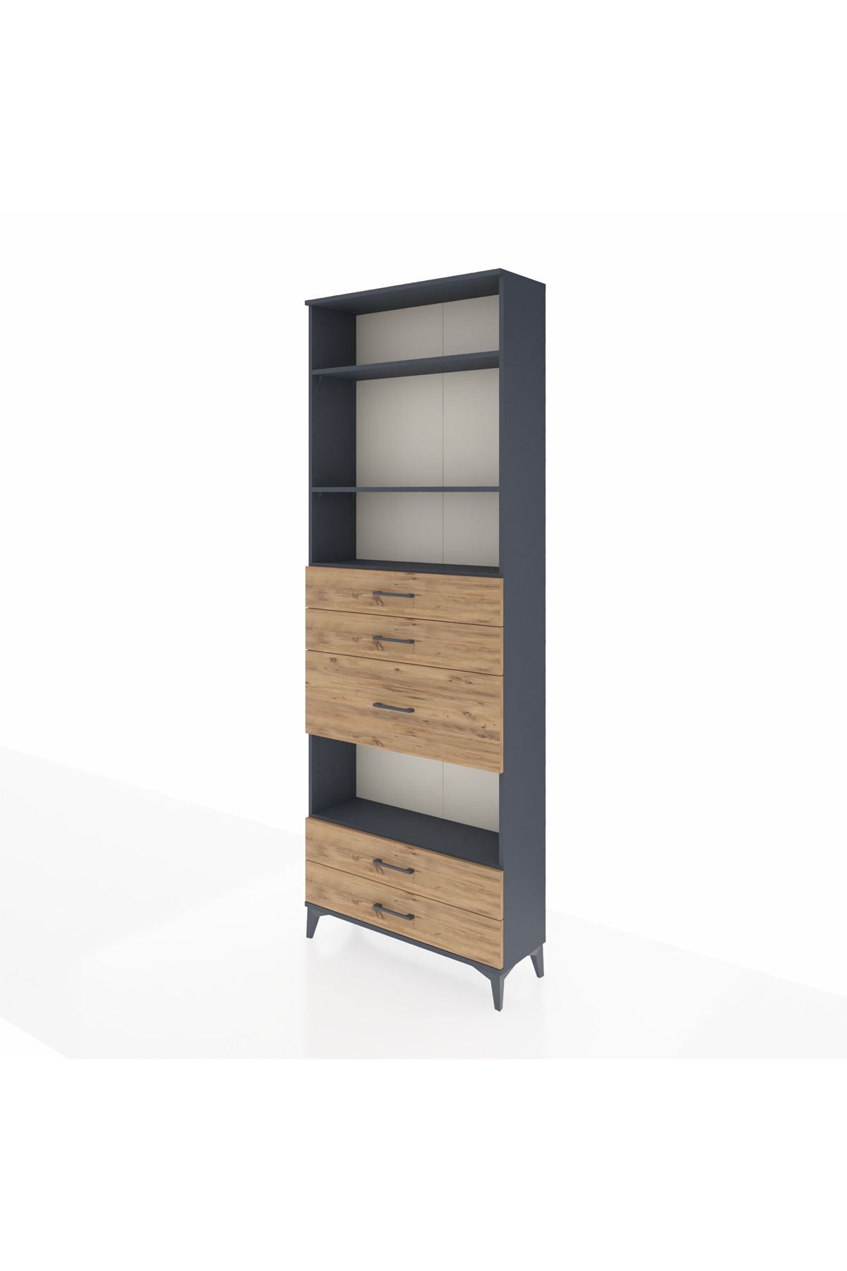 Arges Dolap 4 Raflı 5 Çekmeceli 88x30x243 - S33M104V6A