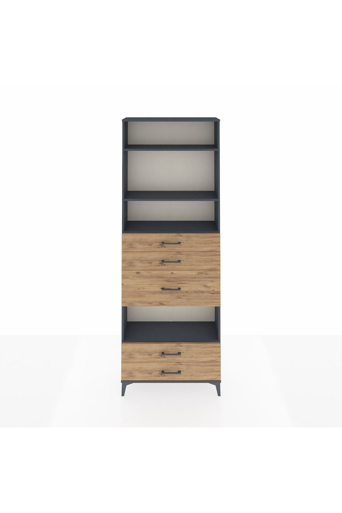 Arges Dolap 4 Raflı 5 Çekmeceli 88x30x243 - S33M104V6A