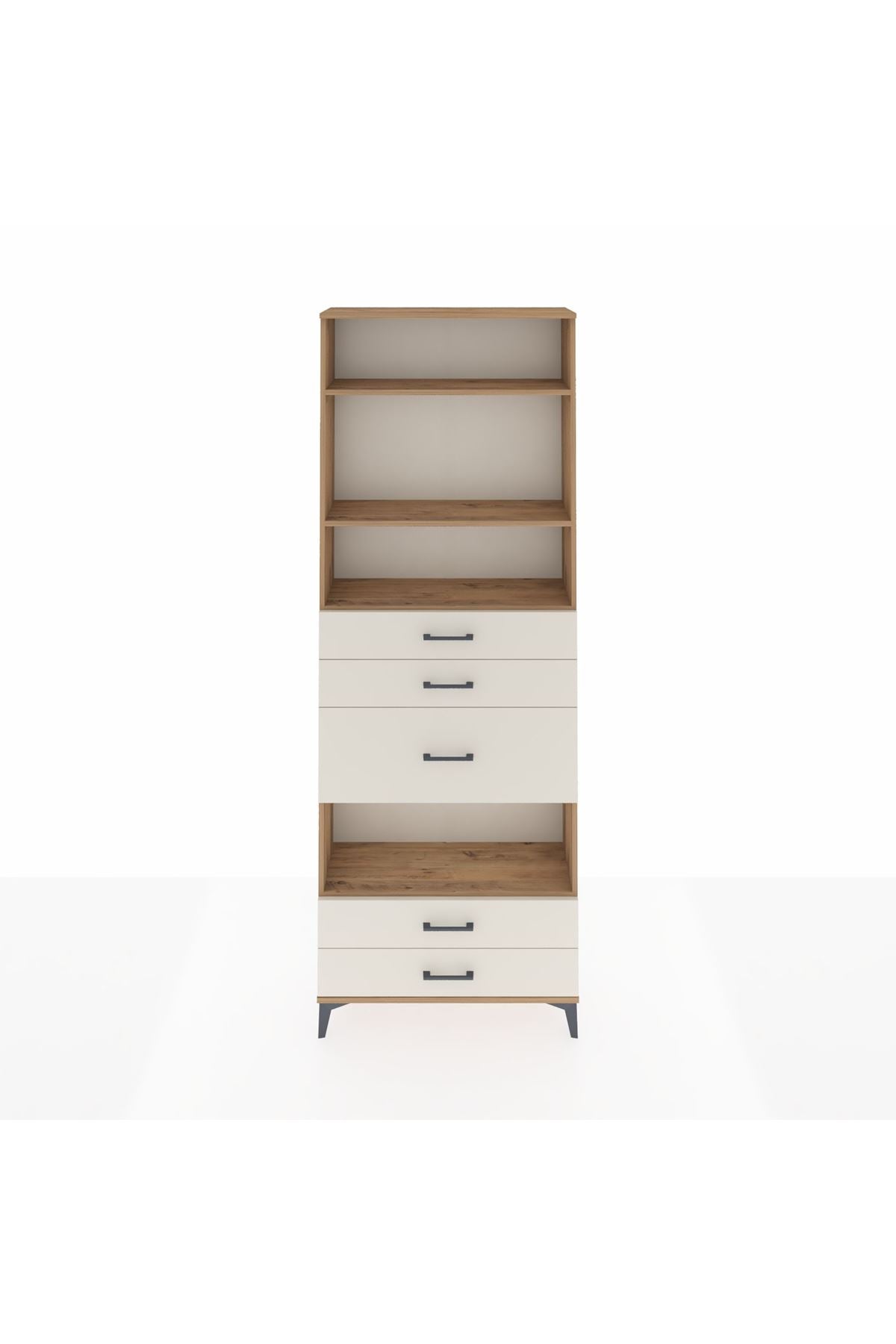 Arges Dolap 4 Raflı 5 Çekmeceli 88x30x243 - S33M104V7A