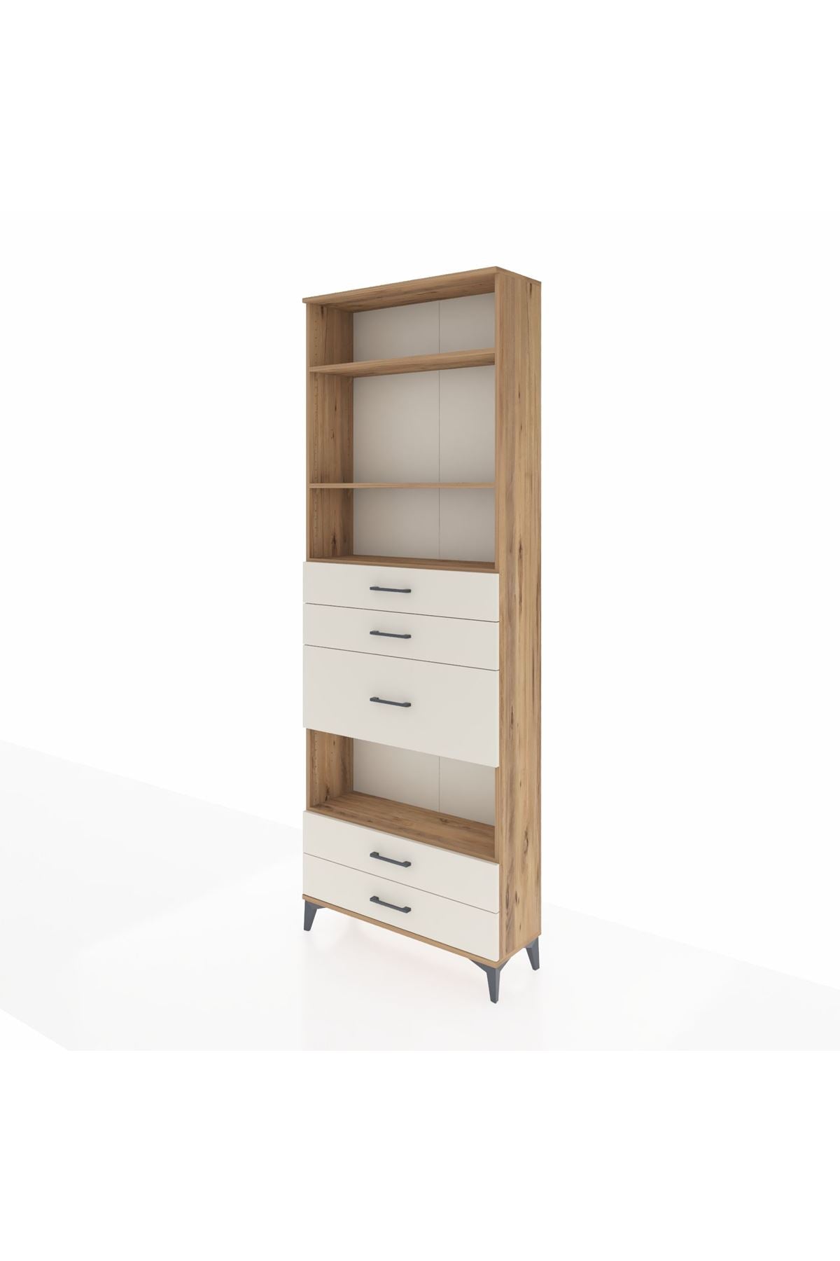 Arges Dolap 4 Raflı 5 Çekmeceli 88x30x243 - S33M104V7A