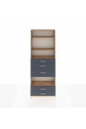 Arges Dolap 4 Raflı 5 Çekmeceli 88x30x243 - S33M104V8A