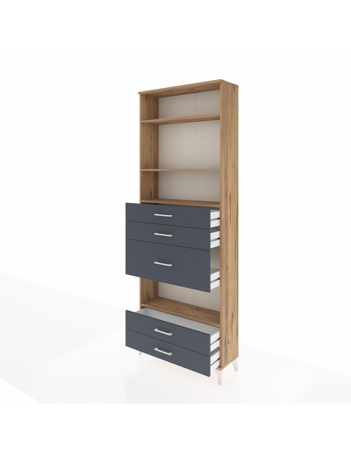 Arges Dolap 4 Raflı 5 Çekmeceli 88x30x243 - S33M104V8A