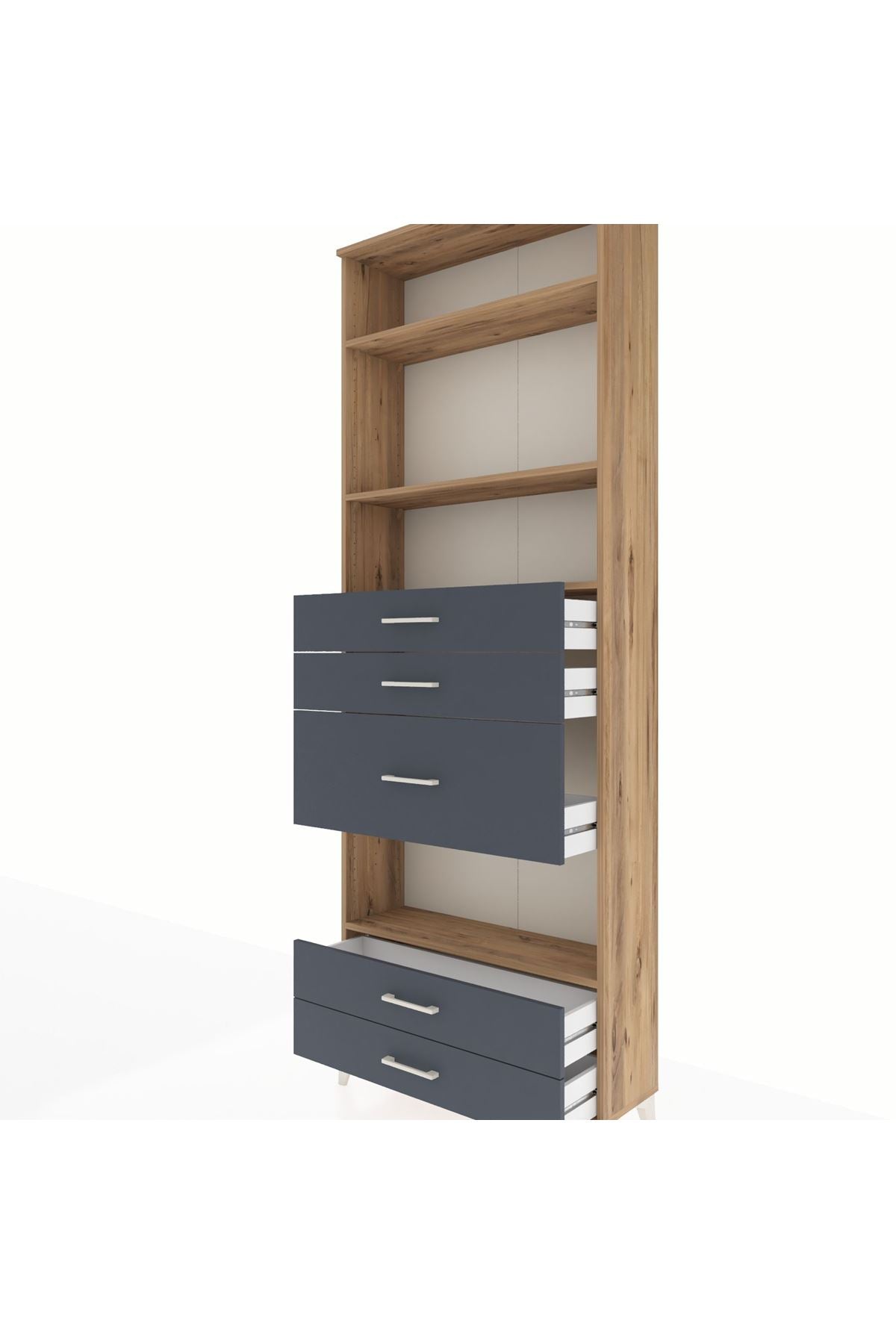 Arges Dolap 4 Raflı 5 Çekmeceli 88x30x243 - S33M104V8A