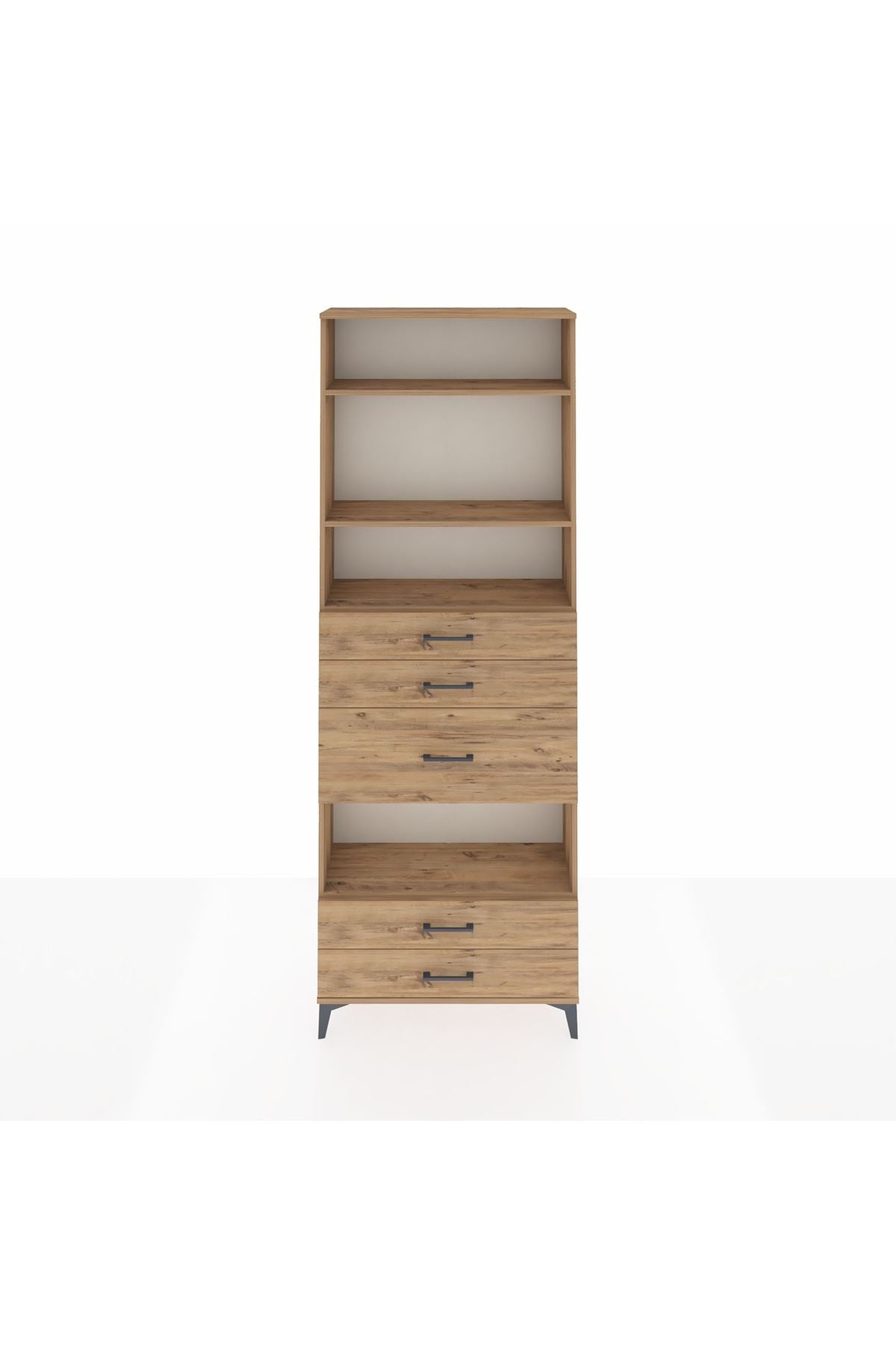 Arges Dolap 4 Raflı 5 Çekmeceli 88x30x243 - S33M104V9A