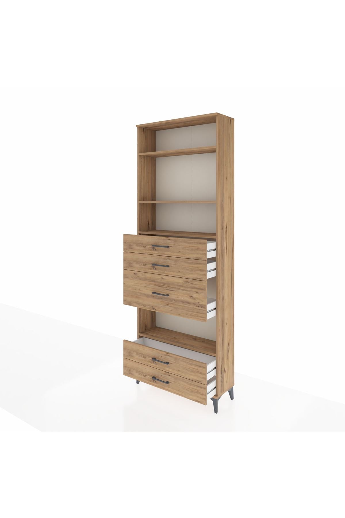 Arges Dolap 4 Raflı 5 Çekmeceli 88x30x243 - S33M104V9A