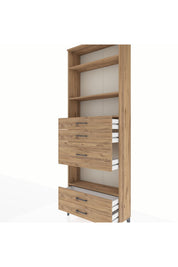 Arges Dolap 4 Raflı 5 Çekmeceli 88x30x243 - S33M104V9A