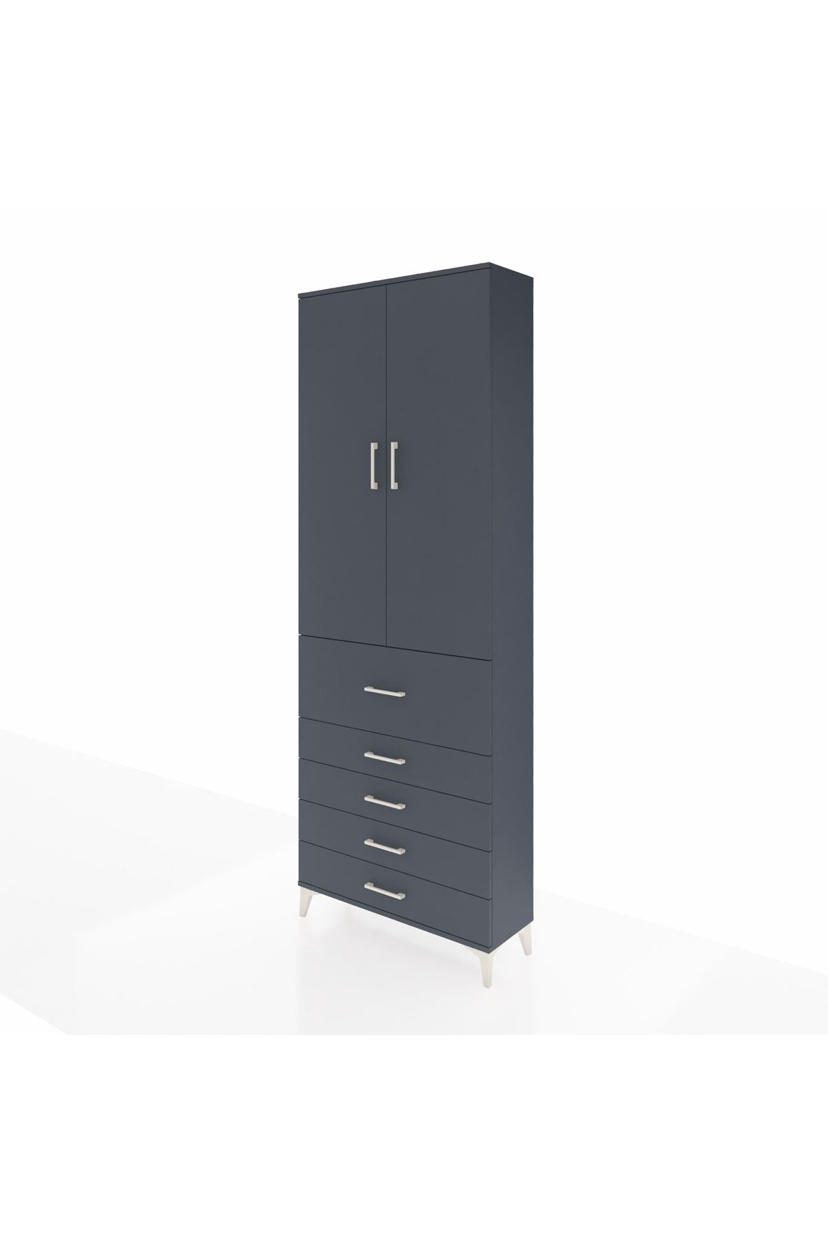 Arges Dolap 4 Raflı 5 Çekmeceli 2 Kapaklı 88x30x243 - S33M105V5A