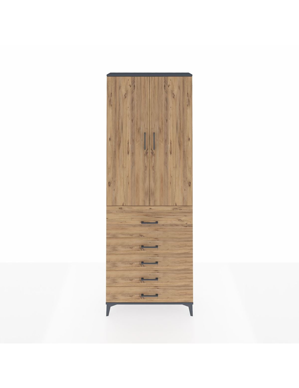 Arges Dolap 4 Raflı 5 Çekmeceli 2 Kapaklı 88x30x243 - S33M105V6A