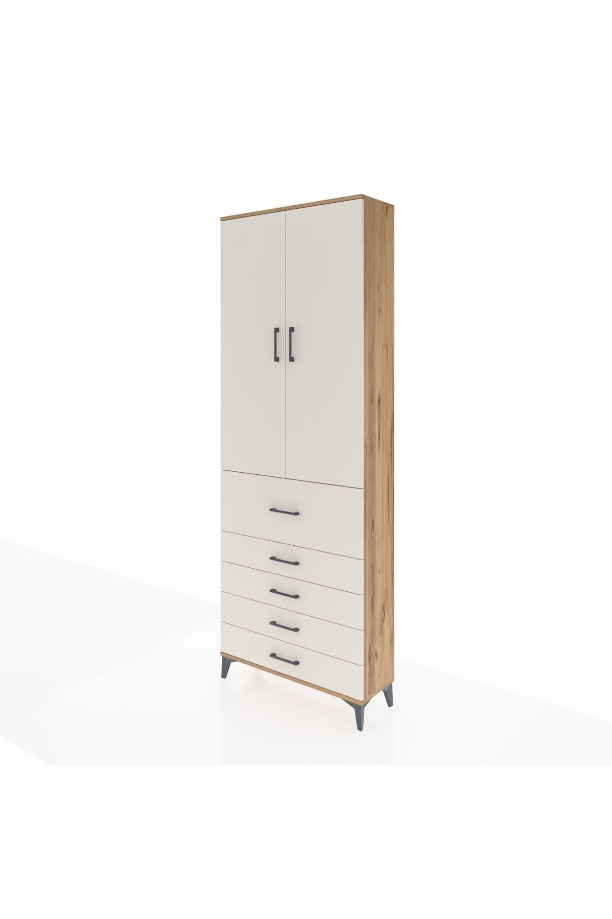 Arges Dolap 4 Raflı 5 Çekmeceli 2 Kapaklı 88x30x243 - S33M105V7A