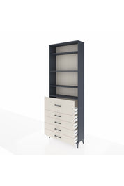 Arges Dolap 4 Raflı 5 Çekmeceli 88x30x243 - S33M106V4A