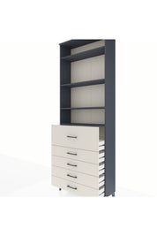 Arges Dolap 4 Raflı 5 Çekmeceli 88x30x243 - S33M106V4A
