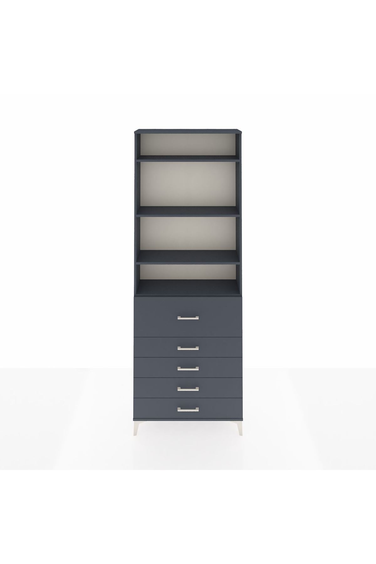 Arges Dolap 4 Raflı 5 Çekmeceli 88x30x243 - S33M106V5A