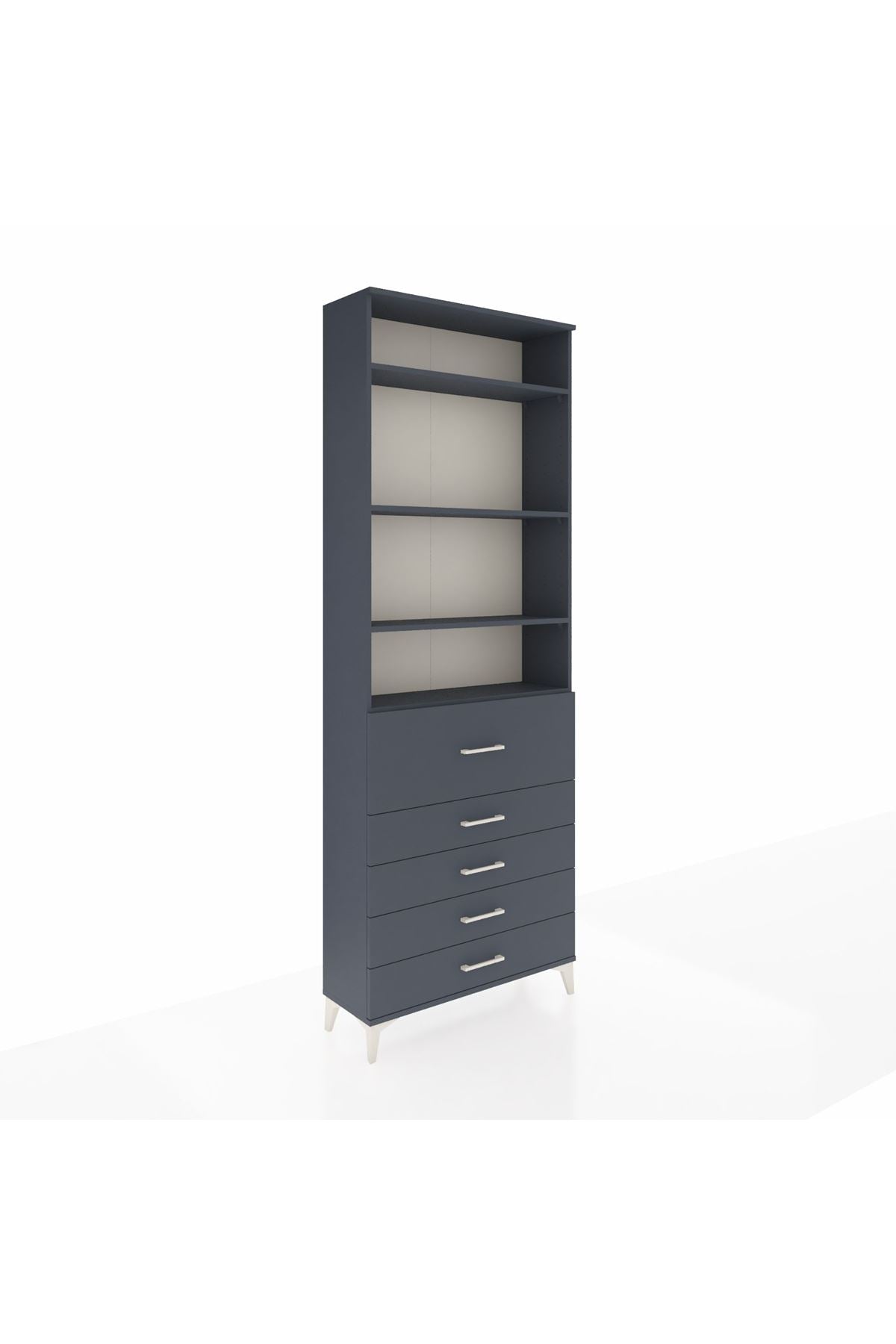 Arges Dolap 4 Raflı 5 Çekmeceli 88x30x243 - S33M106V5A