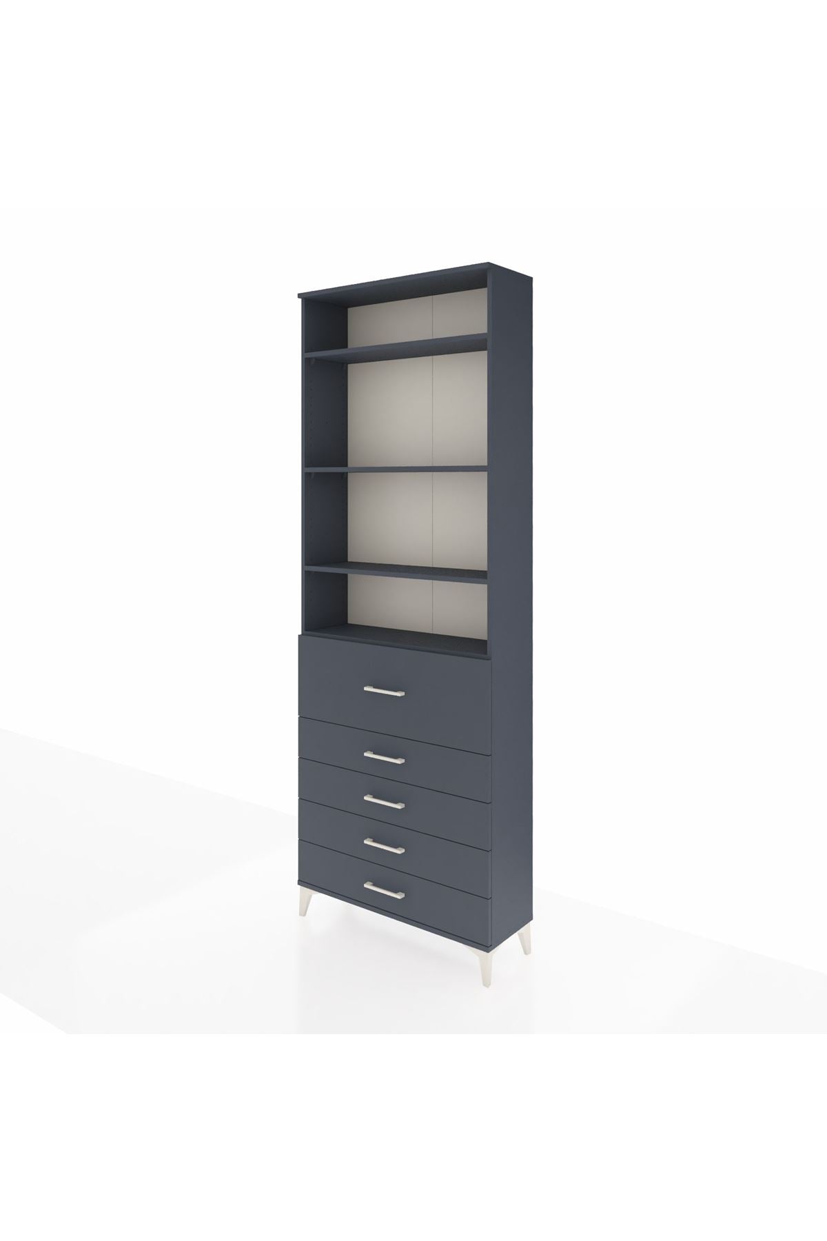 Arges Dolap 4 Raflı 5 Çekmeceli 88x30x243 - S33M106V5A