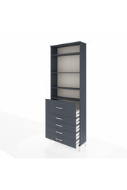 Arges Dolap 4 Raflı 5 Çekmeceli 88x30x243 - S33M106V5A