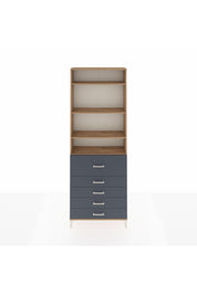 Arges Dolap 4 Raflı 5 Çekmeceli 88x30x243 - S33M106V8A