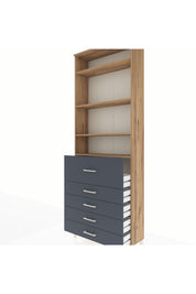 Arges Dolap 4 Raflı 5 Çekmeceli 88x30x243 - S33M106V8A