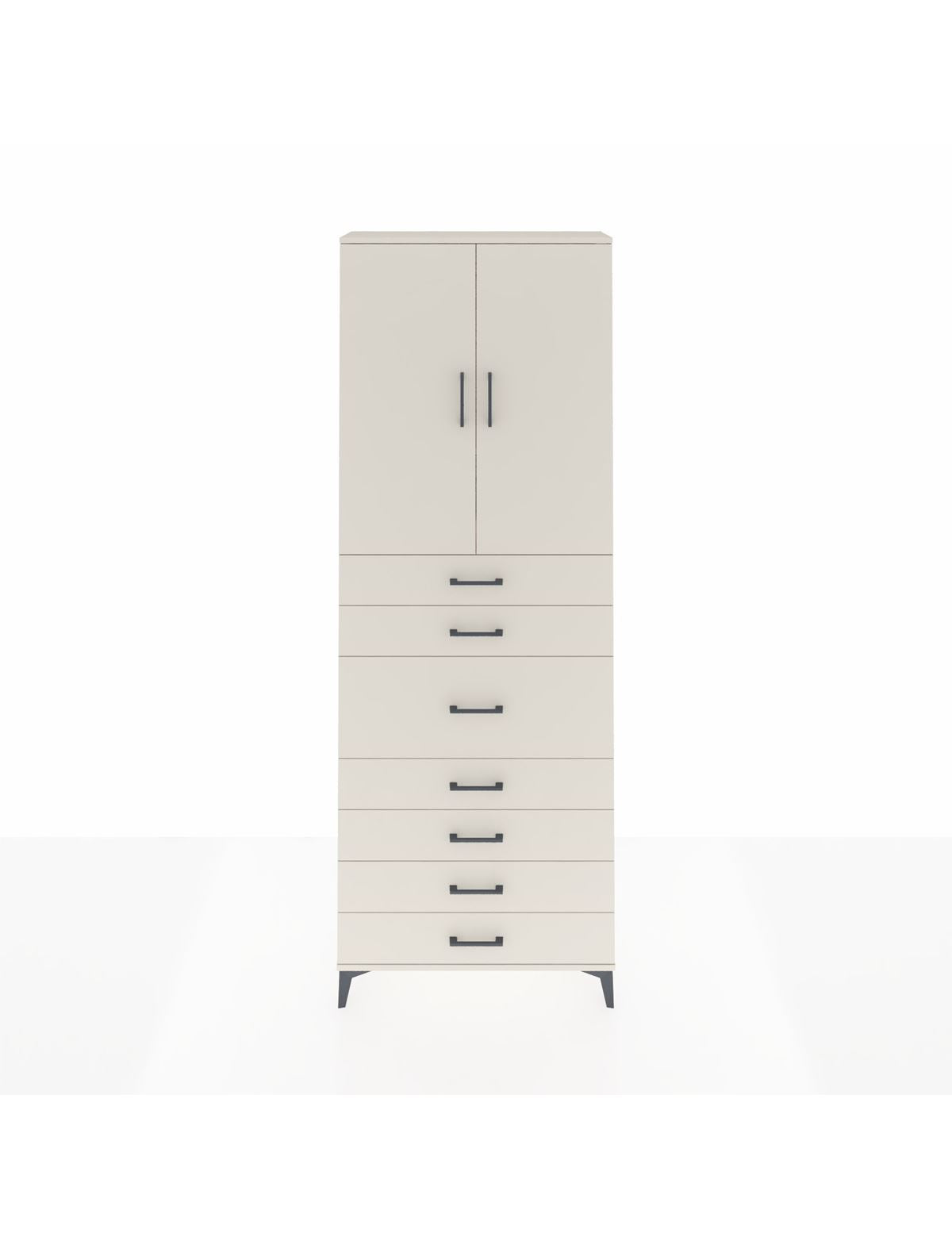 Arges Dolap 3 Raflı 7 Çekmeceli 2 Kapaklı 88x30x243 - S33M107V1A
