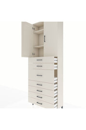 Arges Dolap 3 Raflı 7 Çekmeceli 2 Kapaklı 88x30x243 - S33M107V1A