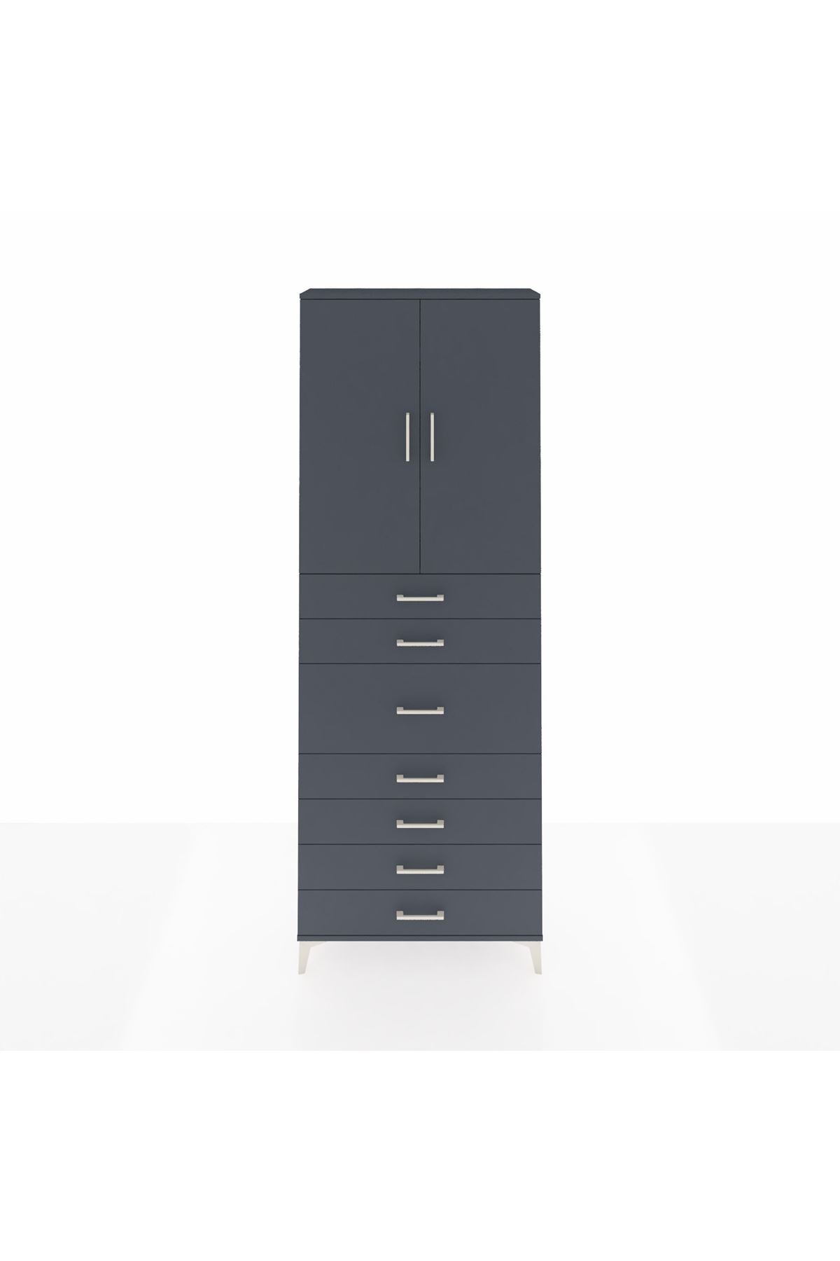 Arges Dolap 3 Raflı 7 Çekmeceli 2 Kapaklı 88x30x243 - S33M107V5A