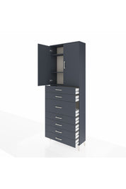Arges Dolap 3 Raflı 7 Çekmeceli 2 Kapaklı 88x30x243 - S33M107V5A