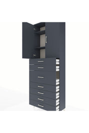 Arges Dolap 3 Raflı 7 Çekmeceli 2 Kapaklı 88x30x243 - S33M107V5A