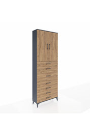Arges Dolap 3 Raflı 7 Çekmeceli 2 Kapaklı 88x30x243 - S33M107V6A